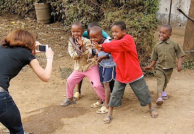 Tanzania- Playful kids in Moshi Town