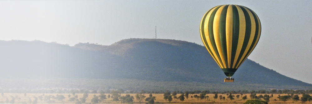 Shot of balloon over Tanzania - Contact Us Page